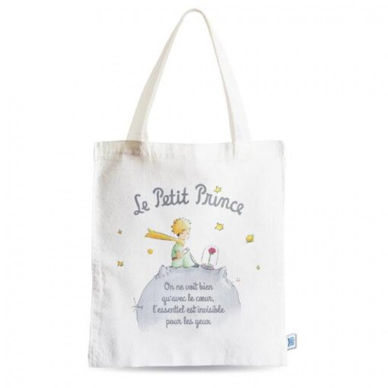 Υφασμάτινη Τσάντα  Le Petit Prince Sur Terre Avec Rose 38x44cm
