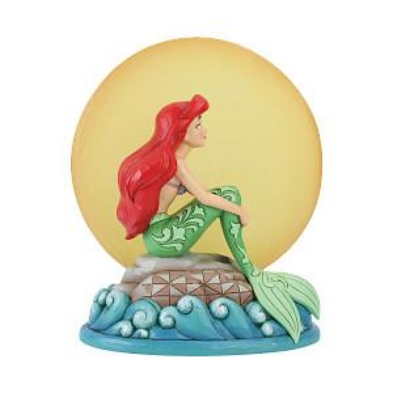 Mermaid By Moonlight Ariel Sitting On Rock 19cm