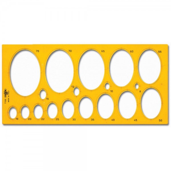 Arda Στένσιλ 18 Ελλείψεων 8-75mm Arda Στένσιλ 18 Ελλείψεων 8-75mm