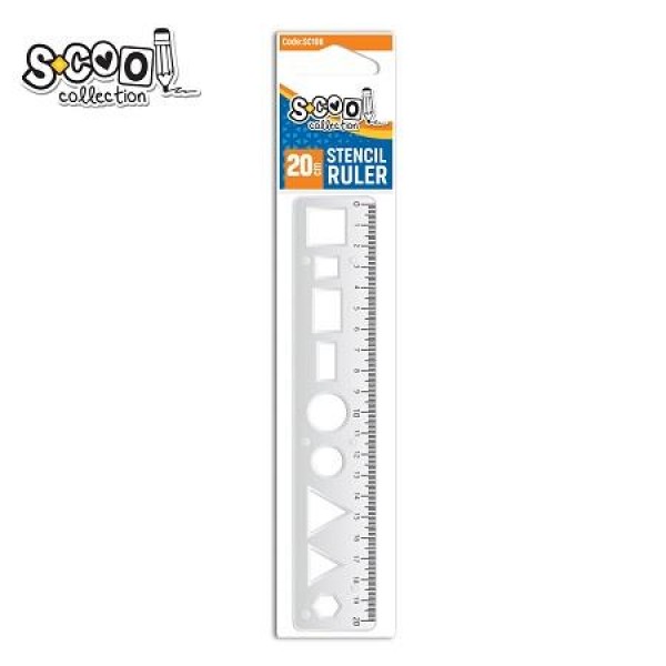 Χάρακας Γεωμετρικά Στένσιλ 30cm Χάρακας Γεωμετρικά Στένσιλ 30cm