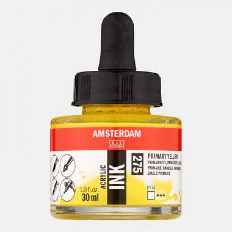 Amsterdam Acrylic Ink 30ml 275 Primary Yellow