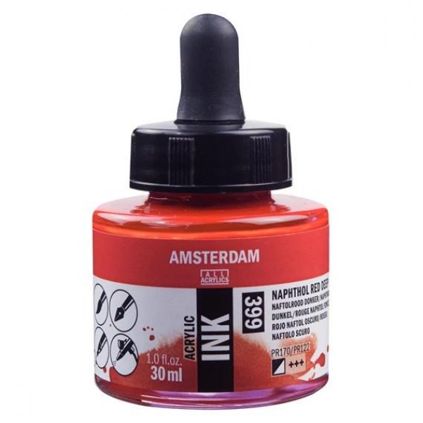 Amsterdam Acrylic Ink 30ml 399 Naphthol Red Deep Amsterdam Acrylic Ink 30ml 399 Naphthol Red Deep