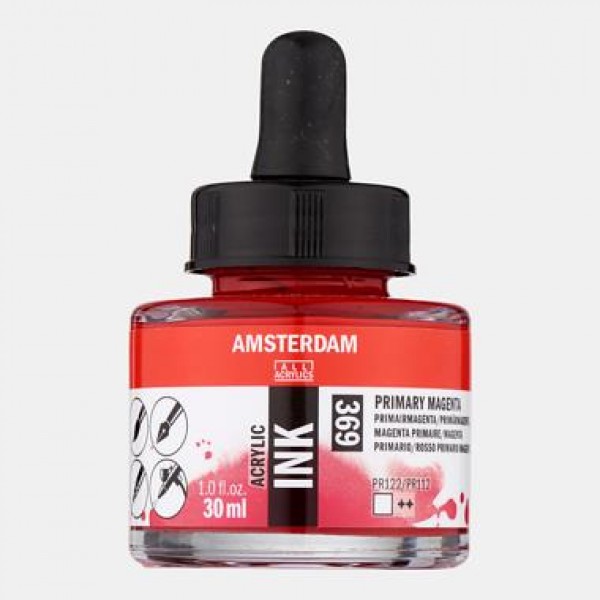 Amsterdam Acrylic Ink 30ml 369 Primary Magenta Amsterdam Acrylic Ink 30ml 369 Primary Magenta