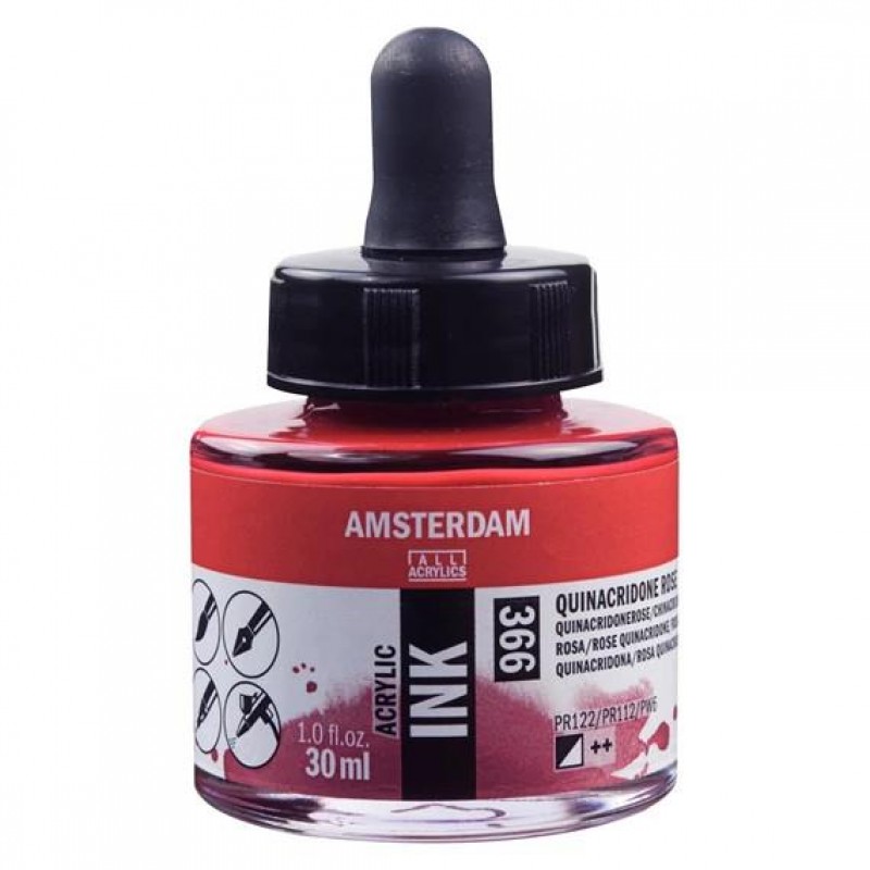 Amsterdam Acrylic Ink 30ml 366 Quinacridone Rose