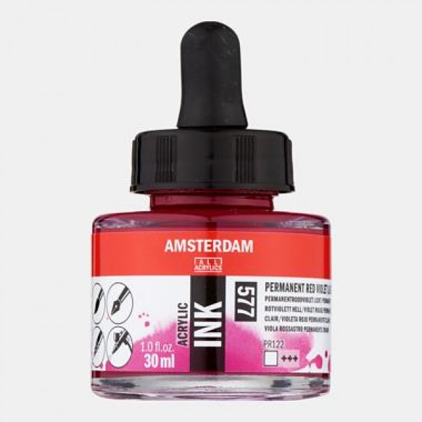 Amsterdam Acrylic Ink 30ml 577 Permanent Red Violet Light Amsterdam Acrylic Ink 30ml 577 Permanent Red Violet Light