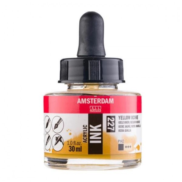 Amsterdam Acrylic Ink 30ml 227 Yellow Ochre Amsterdam Acrylic Ink 30ml 227 Yellow Ochre