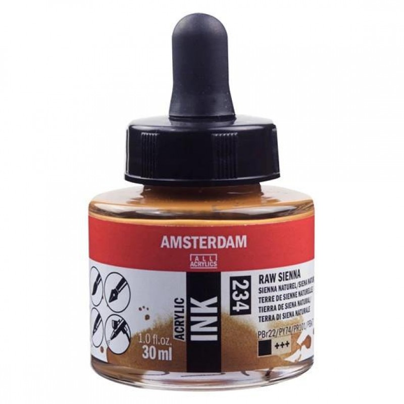Amsterdam Acrylic Ink 30ml 234 Raw Sienna Amsterdam Acrylic Ink 30ml 234 Raw Sienna