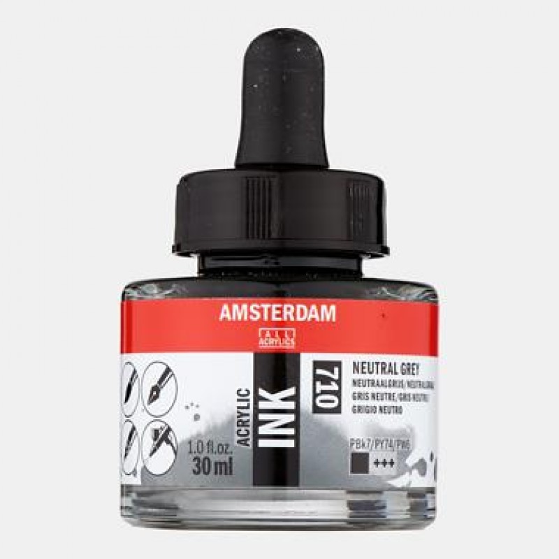 Amsterdam Acrylic Ink 30ml 710 Neutral Grey