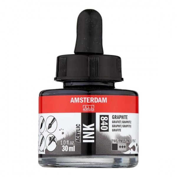 Amsterdam Acrylic Ink 30ml 840 Graphite Amsterdam Acrylic Ink 30ml 840 Graphite