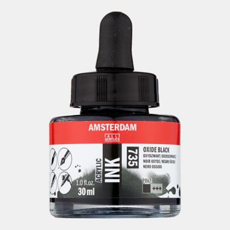 Amsterdam Acrylic Ink 30ml 735 Oxide Black