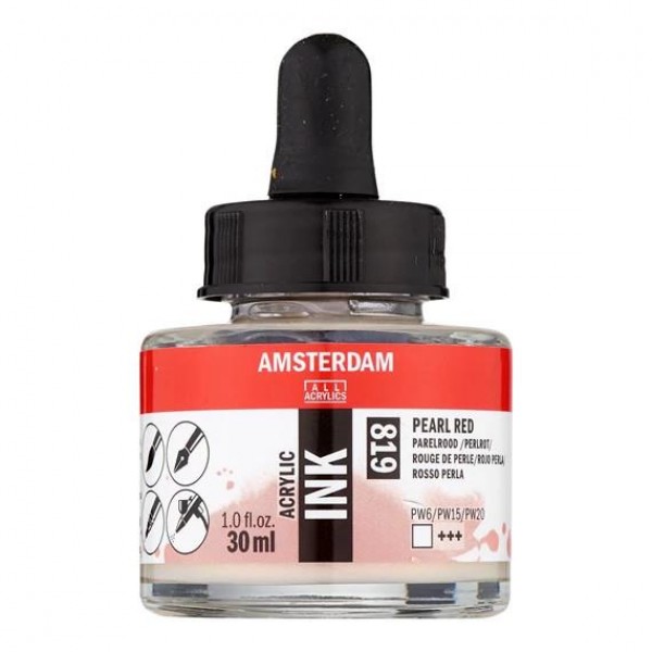 Amsterdam Acrylic Ink 30ml 819 Pearl Red Amsterdam Acrylic Ink 30ml 819 Pearl Red