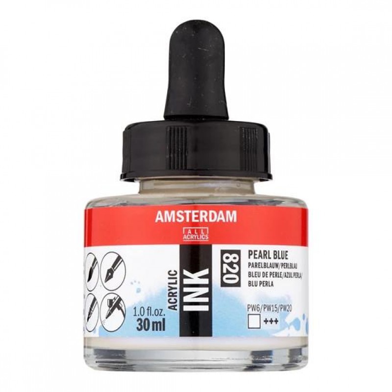 Amsterdam Acrylic Ink 30ml 820 Pearl Blue