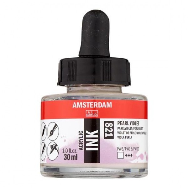 Amsterdam Acrylic Ink 30ml 821 Pearl Violet Amsterdam Acrylic Ink 30ml 821 Pearl Violet
