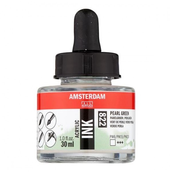 Amsterdam Acrylic Ink 30ml 822 Pearl Green Amsterdam Acrylic Ink 30ml 822 Pearl Green