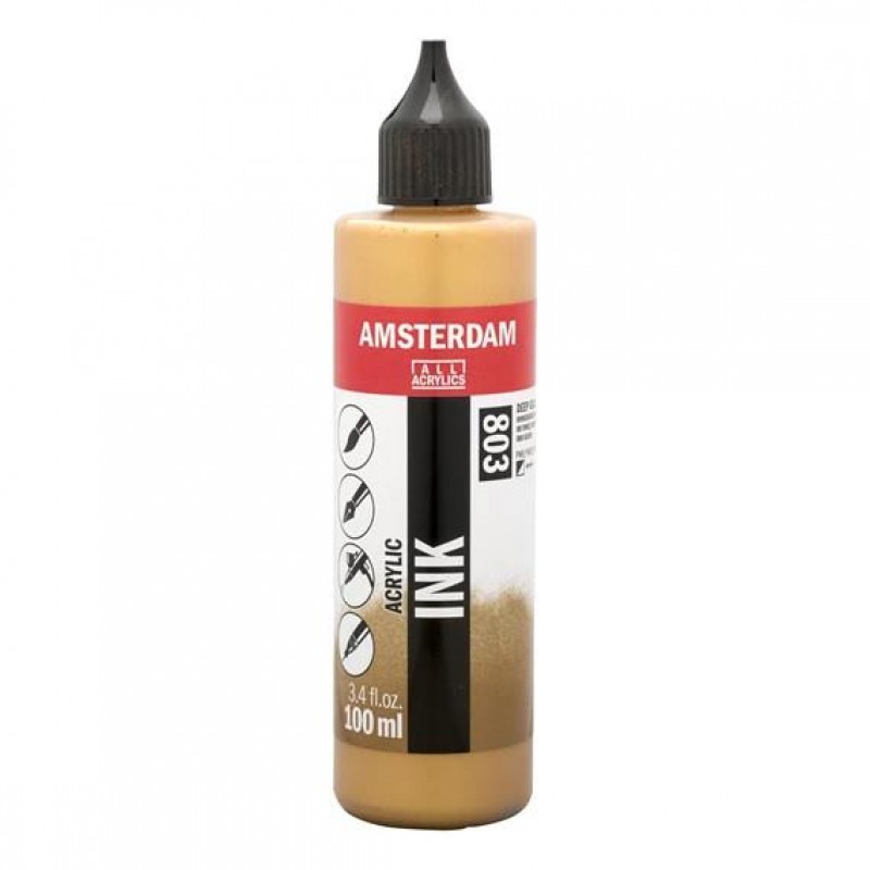 Amsterdam Acrylic Ink 100ml 803 Deep Gold