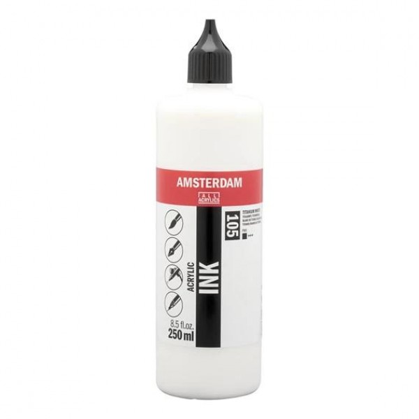 Amsterdam Acrylic Ink 250ml 105 Titanium White Amsterdam Acrylic Ink 250ml 105 Titanium White