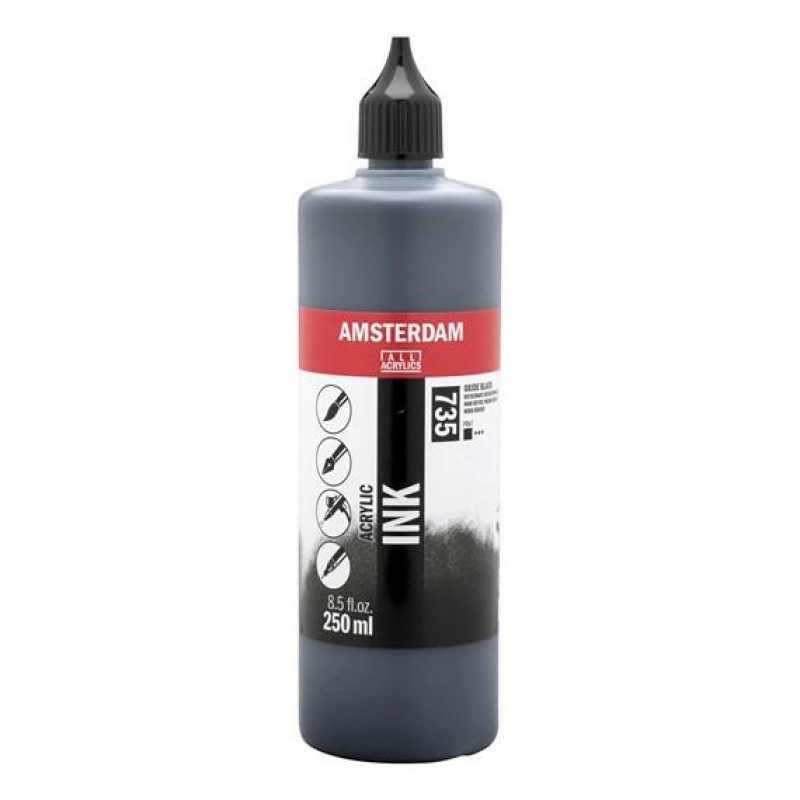 Amsterdam Acrylic Ink 250ml 735 Oxide Black