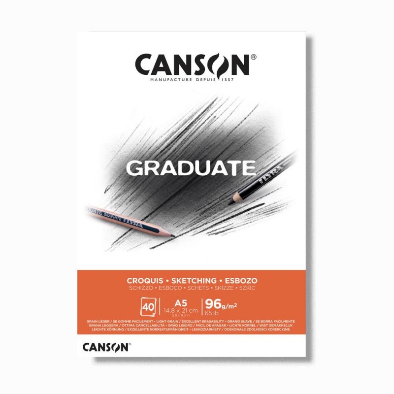 Canson Μπλοκ Graduate Sketch A5 96g 40φ