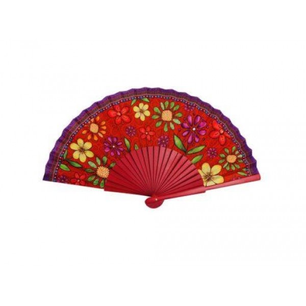 Βεντάλια Bellamore Red 23x41cm