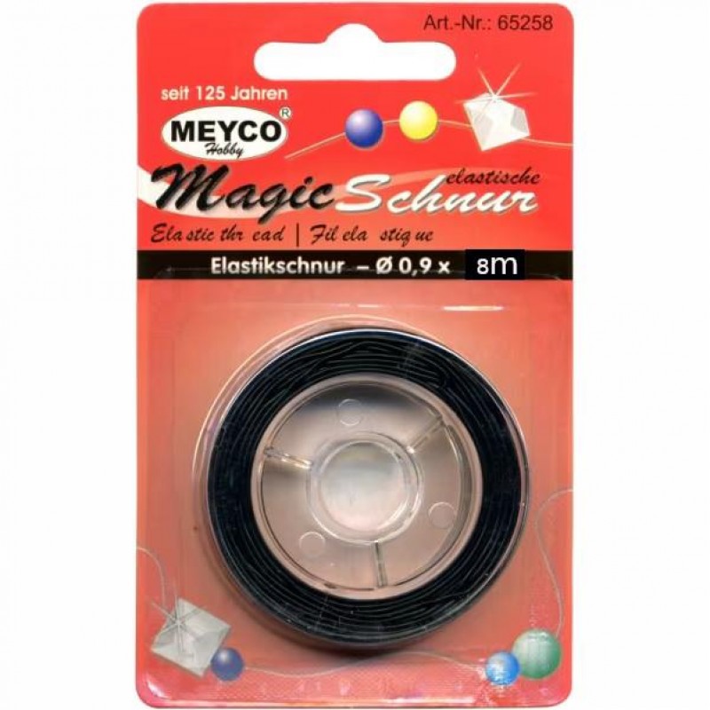 Meyco Πετονιά Ελαστική Μαύρη 0.9mm x 8m