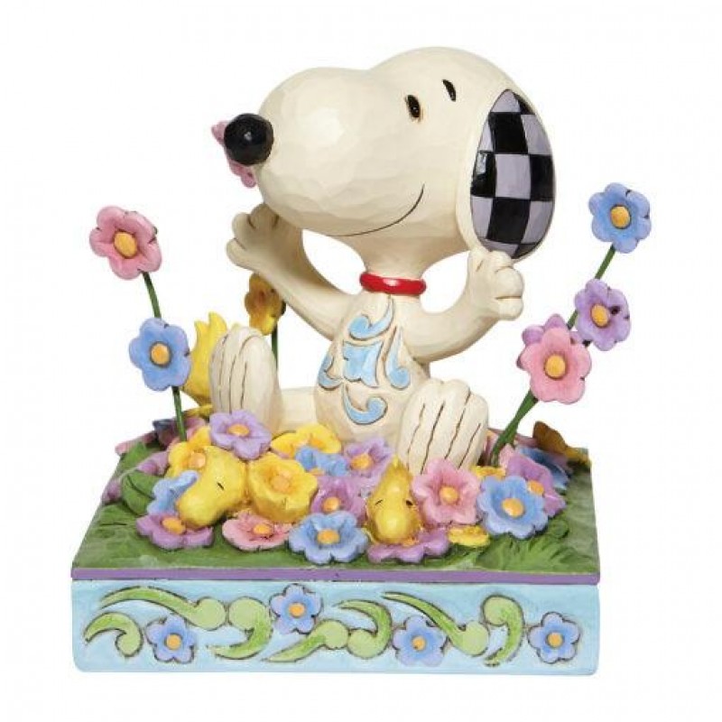 Φιγούρα Snoopy in Bed of Flowers 12cm