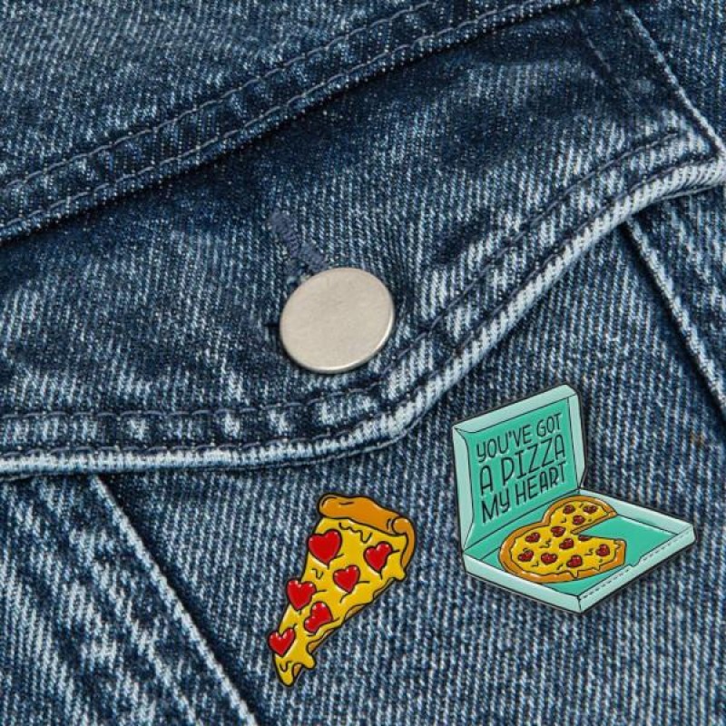 Enamel Key Ring Pizza