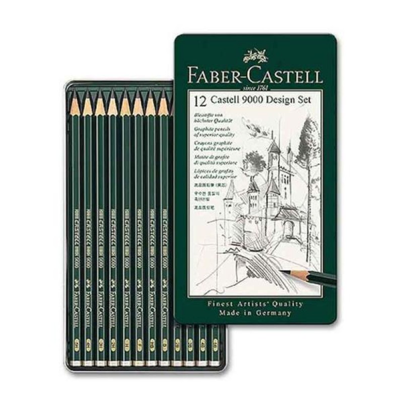 Σετ 12 Μολύβια Σχεδίου Faber Castell 9000