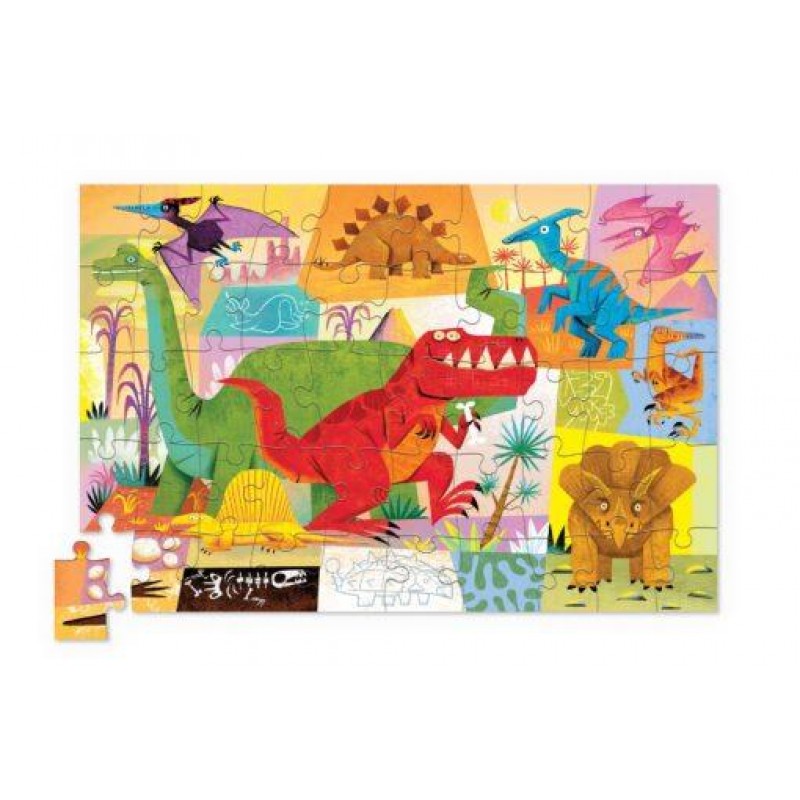 Crocodile Creek Tin Puzzle Dino World 50pcs