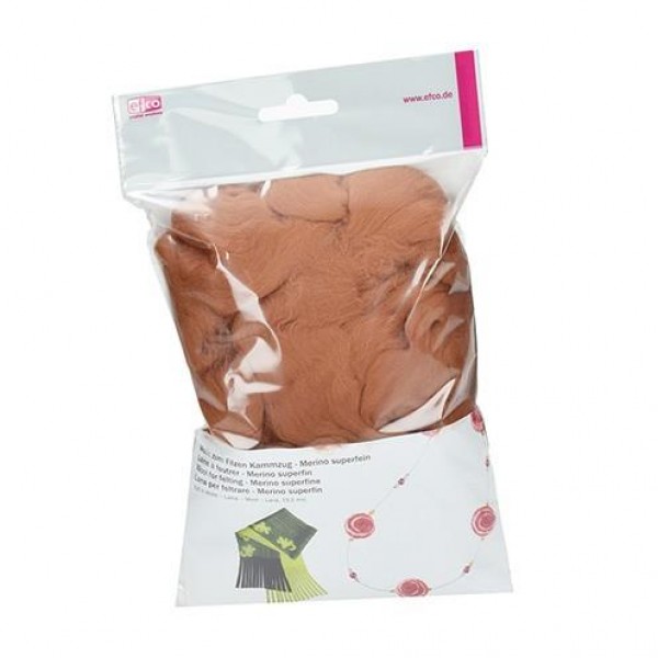 Μαλλάκι για Felt Merino superfine 19,5mic 50g Brown Μαλλάκι για Felt Merino superfine 19,5mic 50g Brown