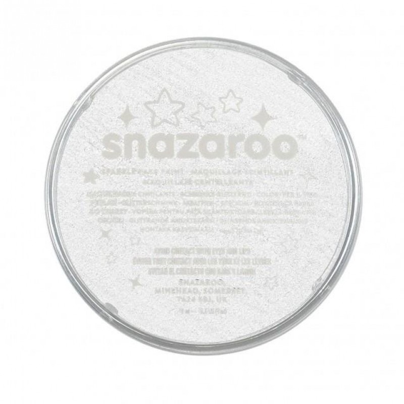 Snazaroo 18ml Face Painting Cream Sparkle White
