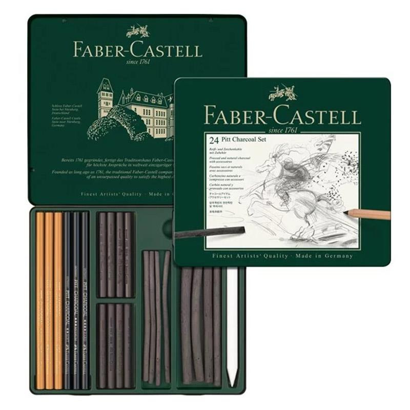 Faber Castell Σετ Σχεδίου με Κάρβουνα και αξεσουάρ 24τεμ