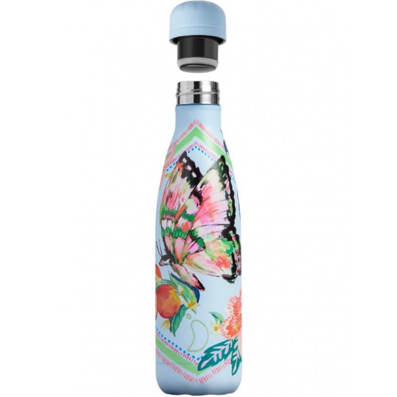 Chillys Bottle 500ml Tropical Sketchbook Butterfly