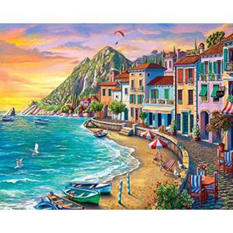 Ζωγραφική με Αριθμούς Τελάρο 40x50cm Beach Holidays