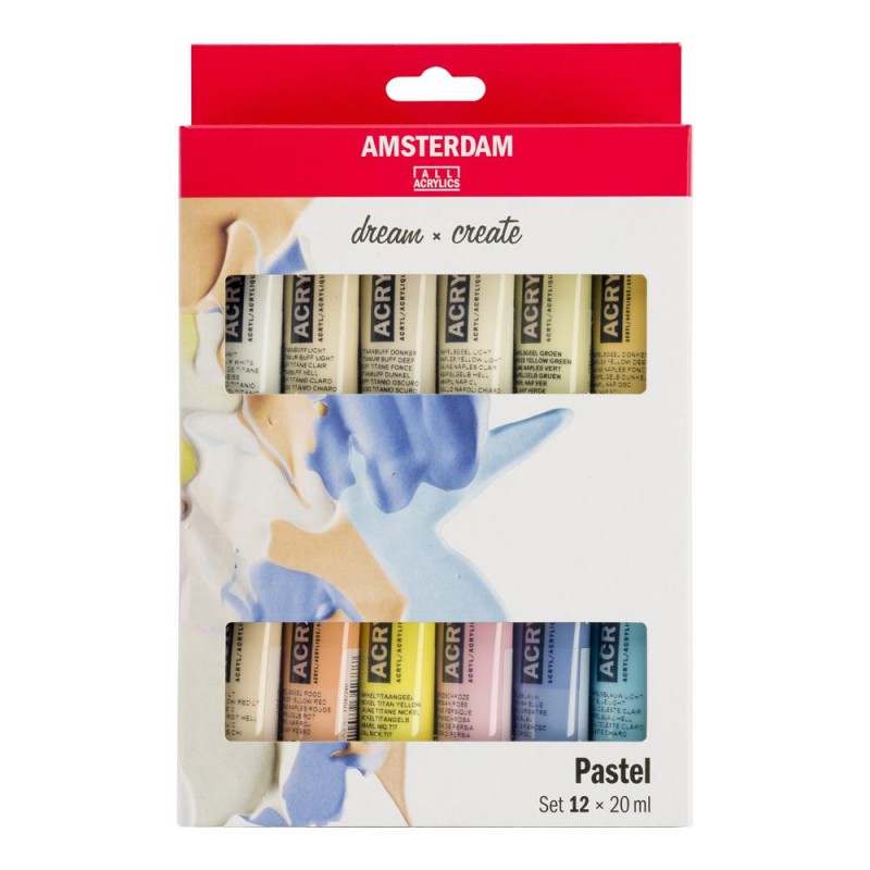 Amsterdam Σετ 12 Ακρυλικά Χρώματα 20ml Pastel Amsterdam Σετ 12 Ακρυλικά Χρώματα 20ml Pastel