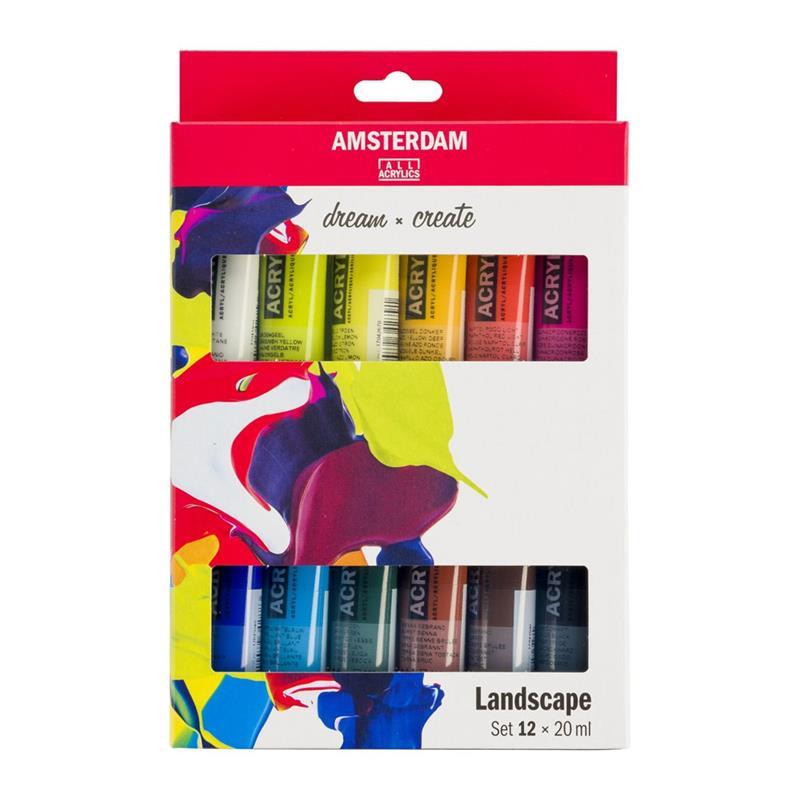 Amsterdam Σετ 12 Ακρυλικά Χρώματα 20ml Landscape Amsterdam Σετ 12 Ακρυλικά Χρώματα 20ml Landscape
