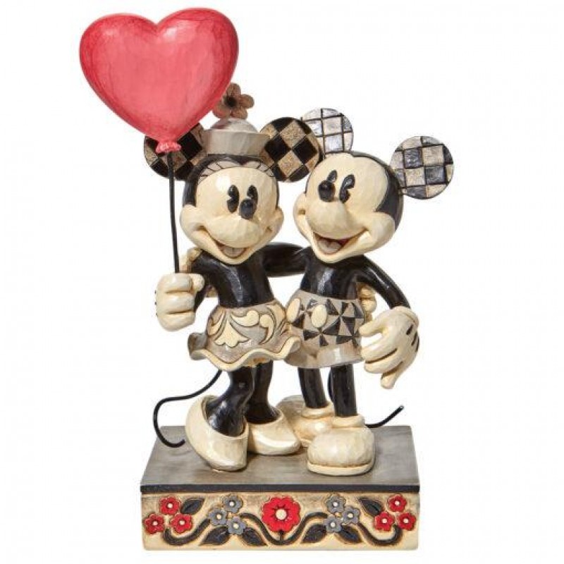 Love is in the Air Mickey and Minnie Heart Figurine 18.5cm