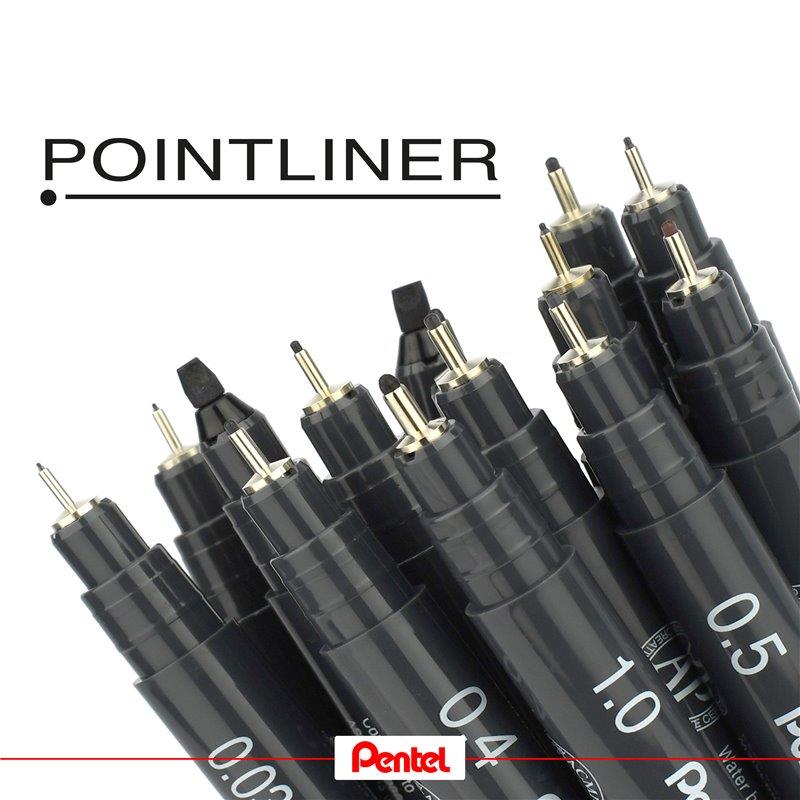 Pentel Μαρκαδόρος Pointlinner Μαύρος 0.03