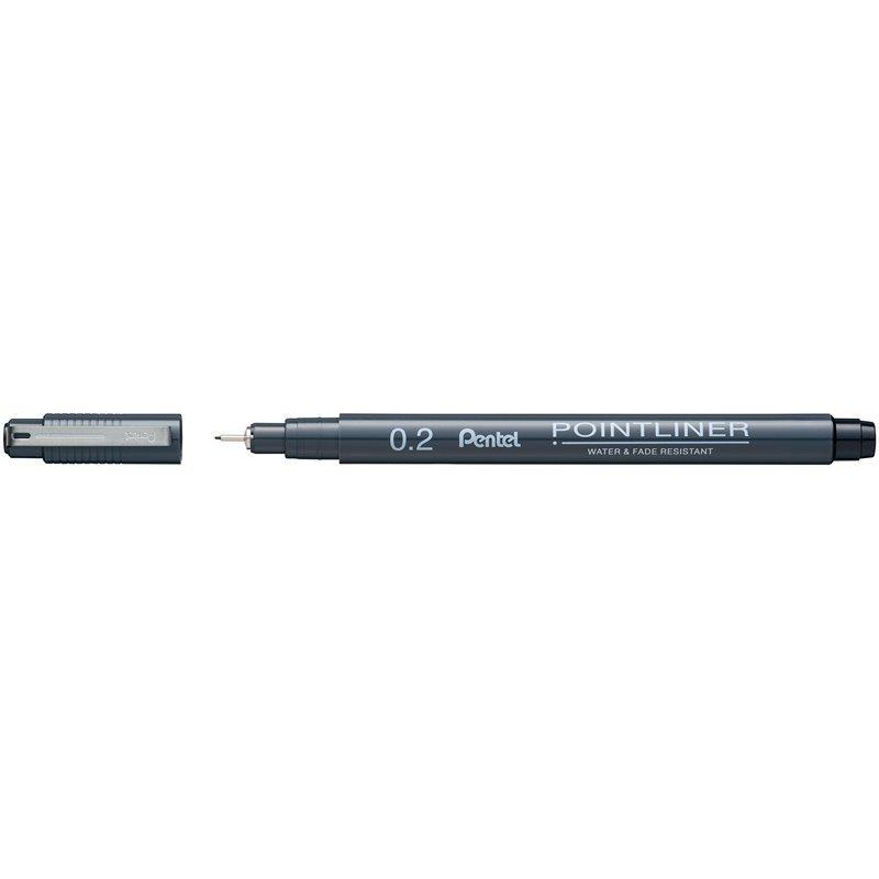 Pentel Μαρκαδόρος Pointlinner Μαύρος 0.2