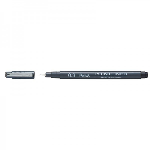 Pentel Μαρκαδόρος Pointlinner Μαύρος 0.3