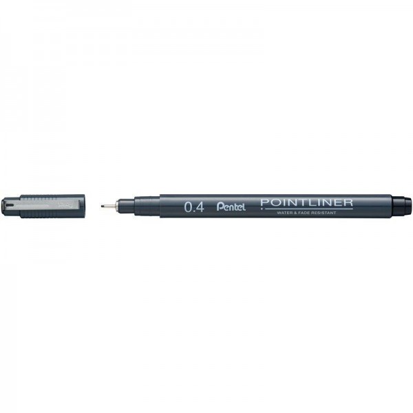 Pentel Μαρκαδόρος Pointlinner Μαύρος 0.4