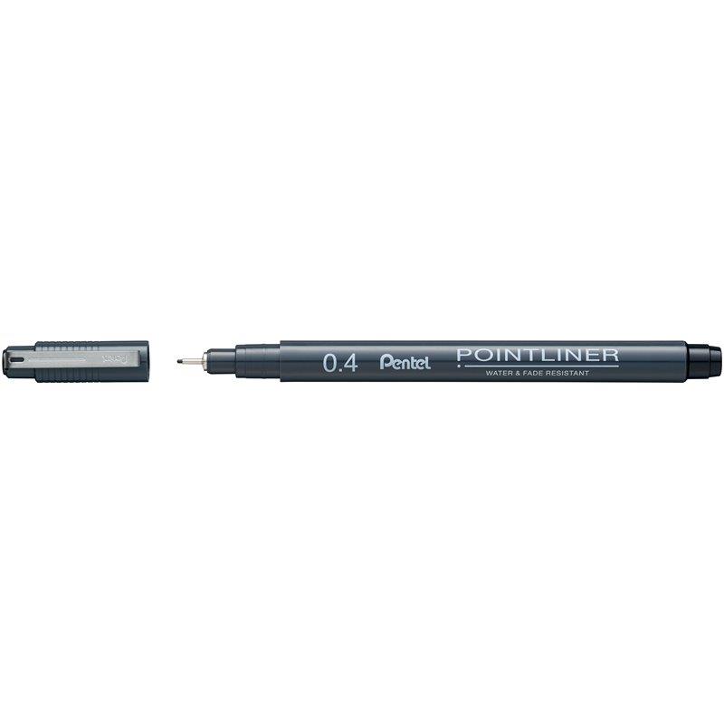 Pentel Μαρκαδόρος Pointlinner Μαύρος 0.4