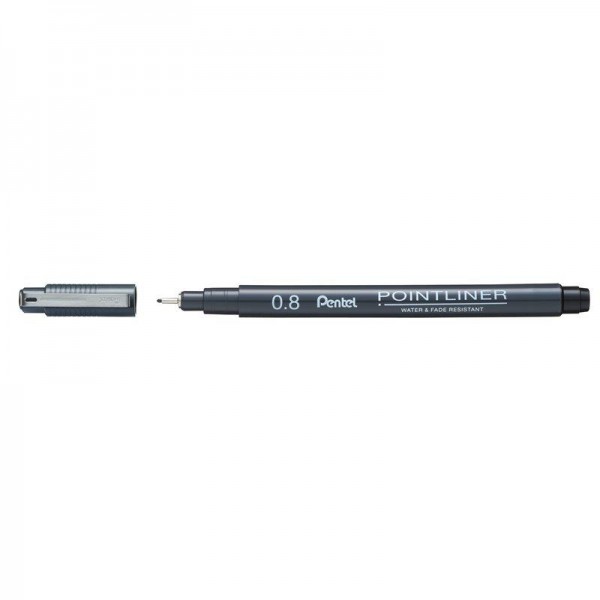 Pentel Μαρκαδόρος Pointlinner Μαύρος 0.8 Pentel Μαρκαδόρος Pointlinner Μαύρος 0.8