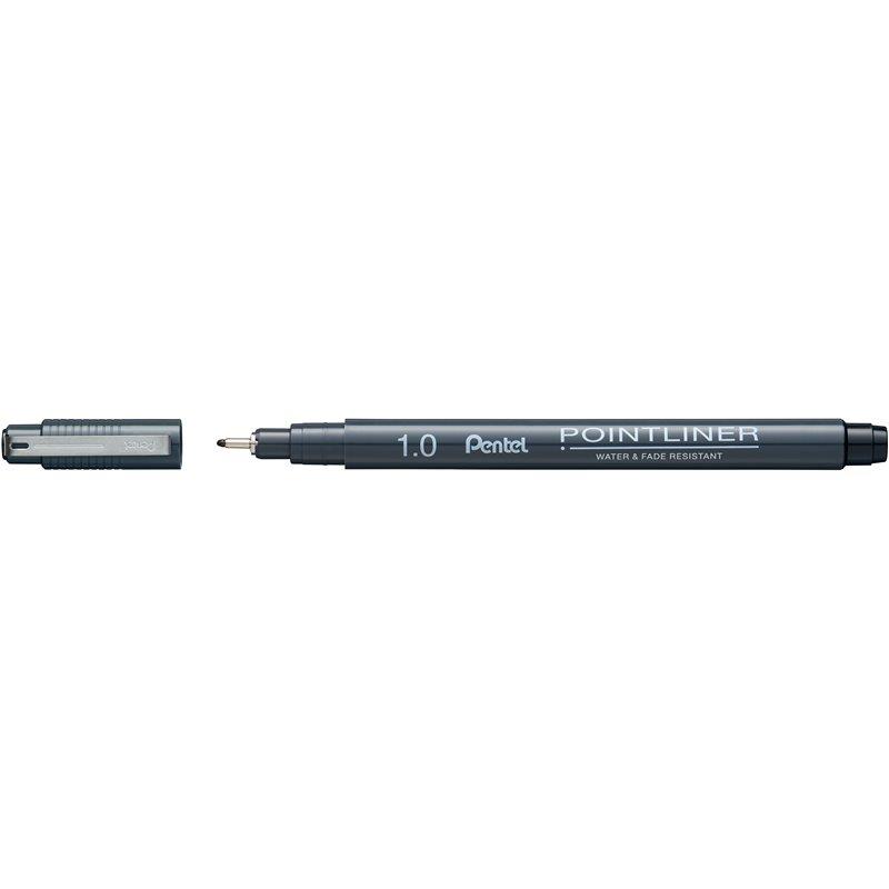 Pentel Μαρκαδόρος Pointlinner Μαύρος 1.0