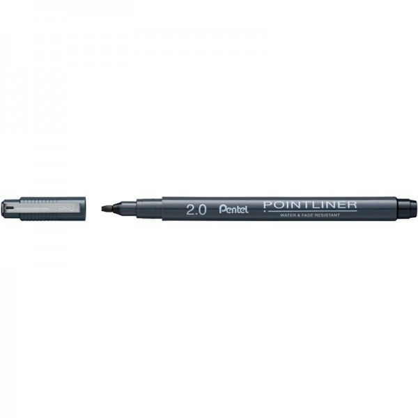 Pentel Μαρκαδόρος Pointlinner Μαύρος 2.0 Pentel Μαρκαδόρος Pointlinner Μαύρος 2.0