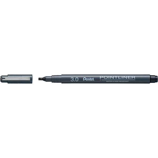 Pentel Μαρκαδόρος Pointlinner Μαύρος 3.0 Pentel Μαρκαδόρος Pointlinner Μαύρος 3.0