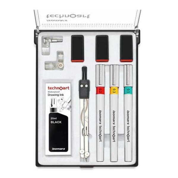 Isomars 3 Ραπιδογράφοι 0.2/0.3/0.5 με Διαβήτη + Μελάνι Isomars 3 Ραπιδογράφοι 0.2/0.3/0.5 με Διαβήτη + Μελάνι