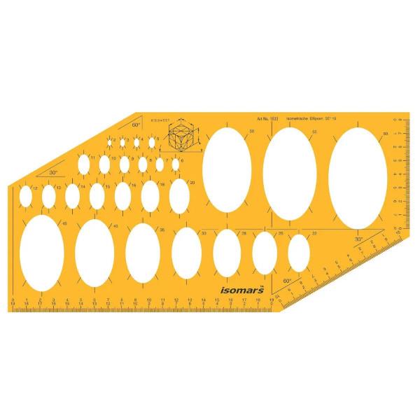 Isomars Στενσιλ Ελλείψεων 1833 (2mm - 60mm) Isomars Στενσιλ Ελλείψεων 1833 (2mm - 60mm)