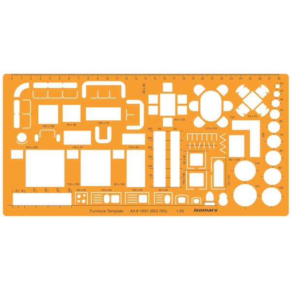 Isomars Στενσιλ Αρχιτεκτονικής (Σαμπλόν)1851 - Έπιπλα 1: 50 Isomars Στενσιλ Αρχιτεκτονικής (Σαμπλόν)1851 - Έπιπλα 1: 50