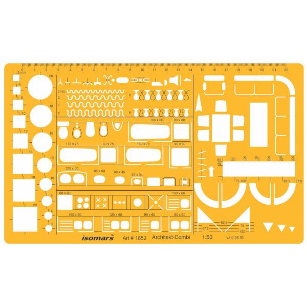 Isomars Στενσιλ Αρχιτεκτονικής (Σαμπλόν) 1852 - Combination 1: 50 Isomars Στενσιλ Αρχιτεκτονικής (Σαμπλόν) 1852 - Combination 1: 50
