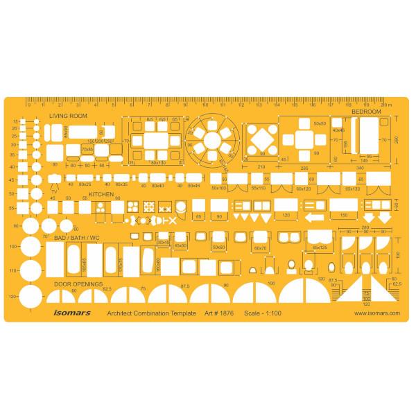 Isomars Στενσιλ Αρχιτεκτονικής (Σαμπλόν) 1876 - Combination 1: 100 Isomars Στενσιλ Αρχιτεκτονικής (Σαμπλόν) 1876 - Combination 1: 100